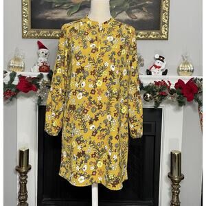 Eliane Rose Mustard Yellow Floral Dress Size 6